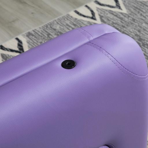 Camilla Plegable con Altura Ajustable 67-92cm para Uso Profesional de Belleza Acupuntura y Fisioterapia 210x81cm Púrpura [4]