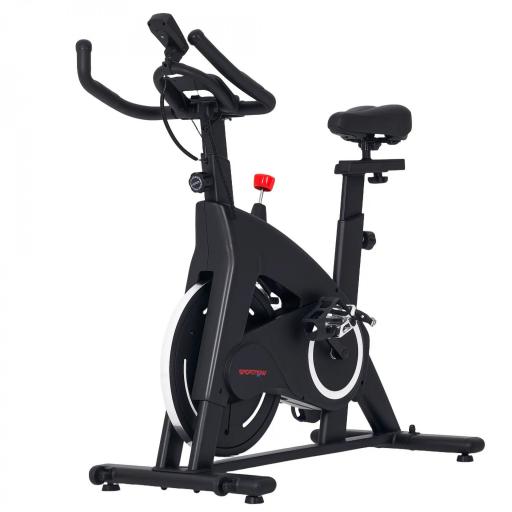 Bicicleta Estática de Interior con Volante de Inercia de 15 kg Monitor LED con Pulsómetro Manillar y Asiento Ajustables [8]
