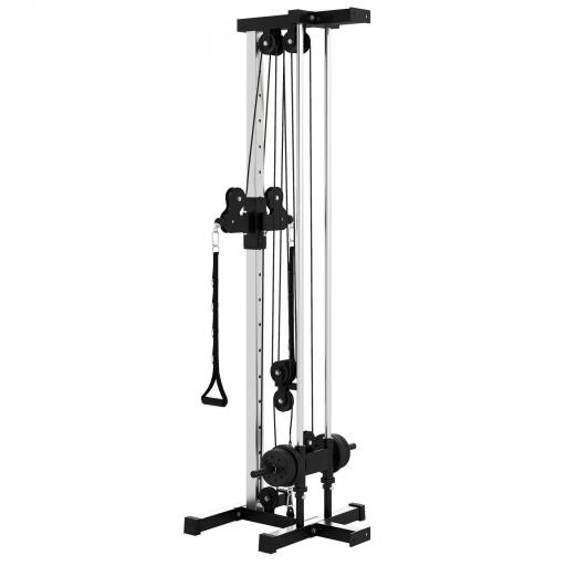 Máquina Polea Alta y Baja de Pared de Doble Polea Ajustable en 15 Posiciones Multifunción Lat Pulldown para Gimnasio [7]