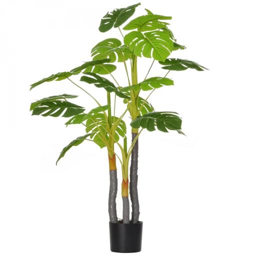 Árbol Tropical Decorativo Altura 120 cm con 20 Hojas para Hogar Salón Dormitorio Verde [9]