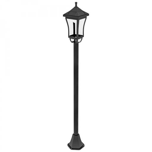 Farol Solar de Jardín con 6h de Autonomía y Anclaje de Suelo Farol de Exterior en ABS y Policarbonato Ø15x127 cm Negro [9]