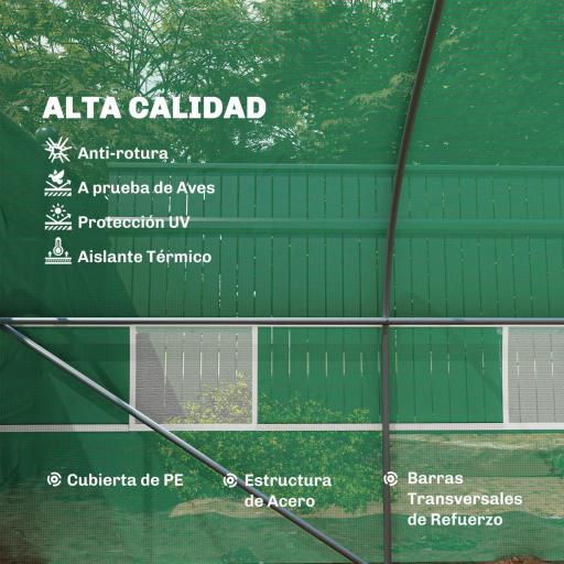 Invernadero de Exterior Invernadero de Túnel 8x3x2 m Invernadero de Jardín con 12 Ventanas y Puerta Enrollable para Cultivo Plantas Tomates Verduras Acero y PE 140 g/m² Verde [2]