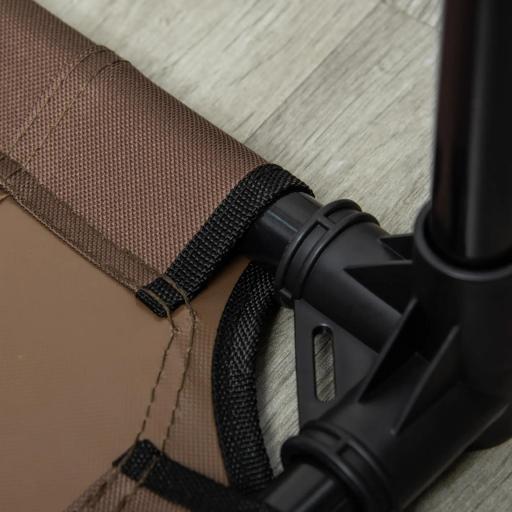 Cama Elevada para Mascotas con Toldo Extraíble Tela Transpirable para Interior y Exterior 92x76x90 cm Marrón [7]