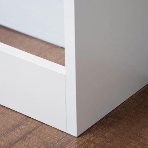 Cubierta de Radiador Blanco 90x18x84 cm Cubre Radiador de MDF Diseño Moderno Estante para Radiador Vertical para Salón [3]