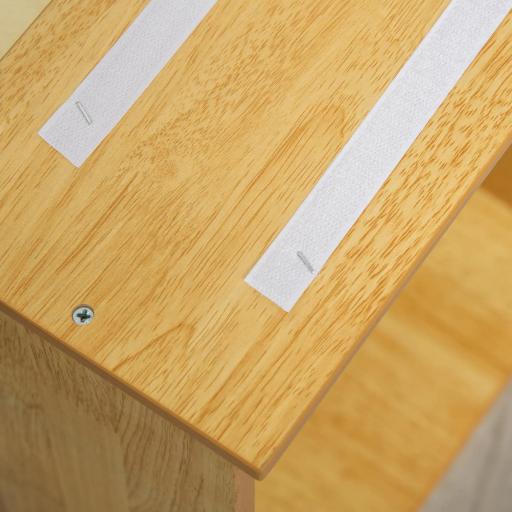 Escalera para Mascotas Escalones para Perros Gatos con Acolchados Desmontables Carga 30 kg 40x59x54,2 cm Natural y Crema [5]