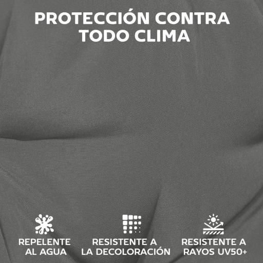 Juego de Cojines para Sillas de Comedor 46x42x7 cm 6 Piezas con Funda Lavable y Lazos Impermeable Anti-UV Gris Oscuro [7]