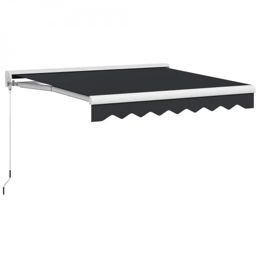 Toldo Eléctrico Retráctil y Manual 250x200 cm Toldo Portátil con Mando a Distancia Manivela Marco de Aluminio Gris [9]