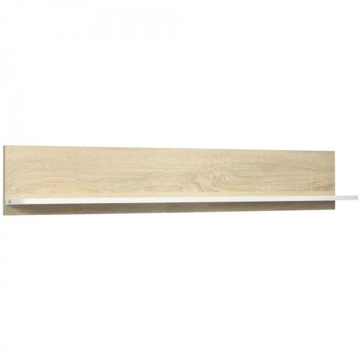 Estante Flotante de Madera Balda de Pared para Salón Dormitorio Pasillo Cocina Baño 120x15x20 cm Roble y Blanco [9]