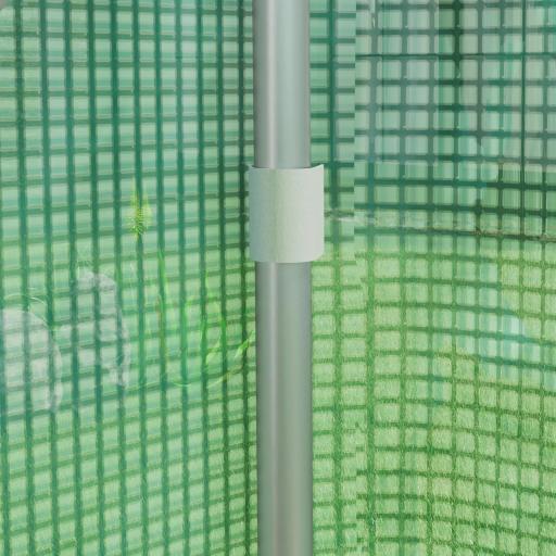 Invernadero de Túnel 4x3x2 m con 2 Ventanas Cubierta de PE Anti-UV y 1 Puerta Enrollable con Cremallera Verde [7]