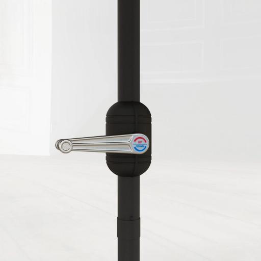 Sombrilla Doble 4,5x2,7 m Sombrilla Terraza Exterior con Manivela Manual Resistente al Agua y Protección UV30+ Crema [8]