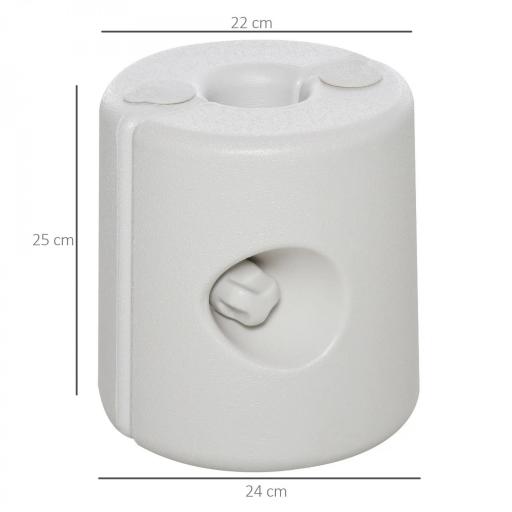 Pack de 4 Pesos para Carpas Plegables Soportes Rellenables con 9 kg de Agua Ø22/24x25 cm Blanco [1]
