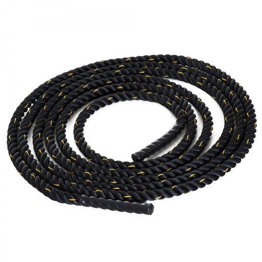 Cuerda de Batalla Ø38 mm Longitud 9 m Battle Rope Formación Battling Power Cuerda Ejercicio Fitness Deporte Poliéster Ultra Resistente Negro [9]