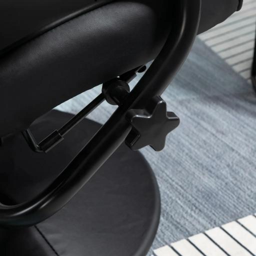 Sillón Relax Reclinable con Reposapiés Sillón de Masaje Eléctrico con 10 Puntos de Masaje Sillón Relax Giratorio con Mando a Distancia para Salón Oficina Negro [5]