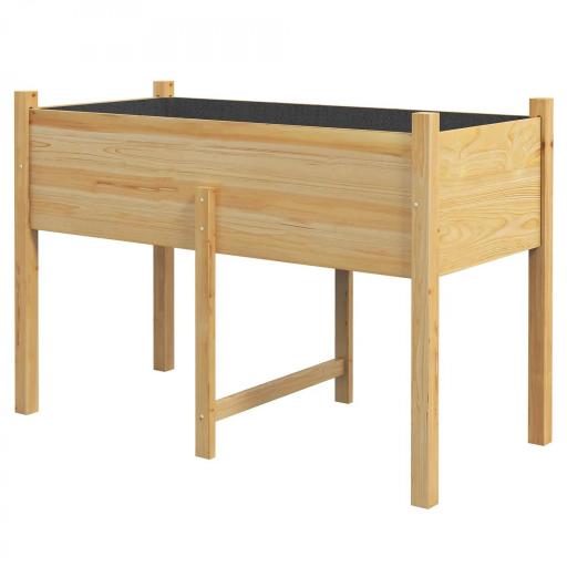 Huerto Urbano Elevado 115x55x80 cm Jardinera de Cultivo con Tela no Tejida para Cultivo Plantas Flores Verduras Natural [7]
