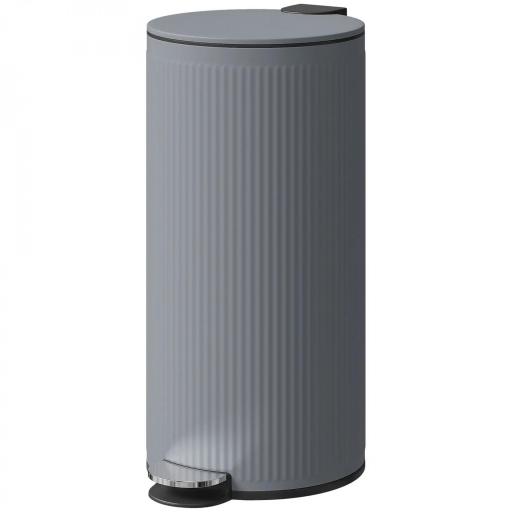 Cubo de Basura Cocina 30L con Pedal Tapa de Cierre Suave y Cubo Extraíble para Dormitorio Oficina Estudio Salón Gris [8]