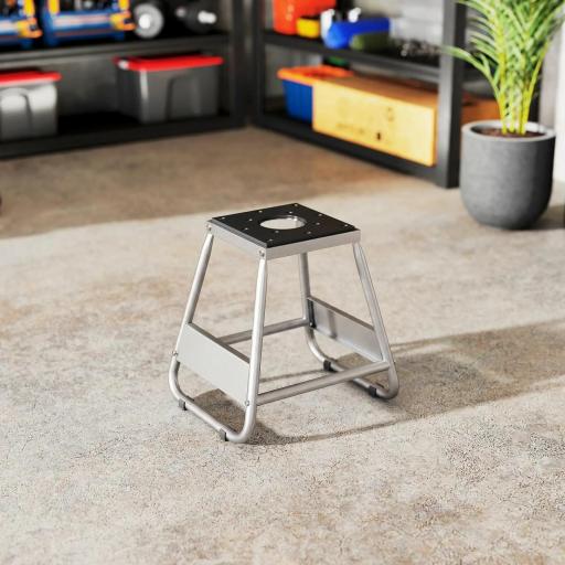 Caballete Tipo Soporte Elevador de Motocross Desmontable de Acero Carga 500 kg con Plataforma de Goma para Reparación [6]