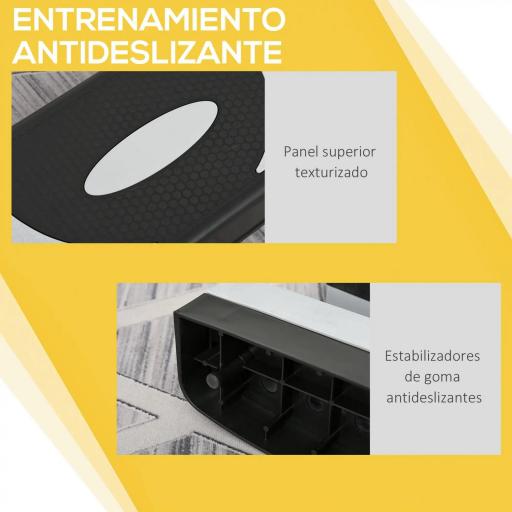 Step de Aeróbic, Step para Fitness Antideslizante con Altura Regulable 3 Niveles de 10/15/20 cm, Tabla Plataforma Stepper para Ejercicio en Casa Gimnasia, Carga 150 kg 80x31x20 cm, Gris [6]