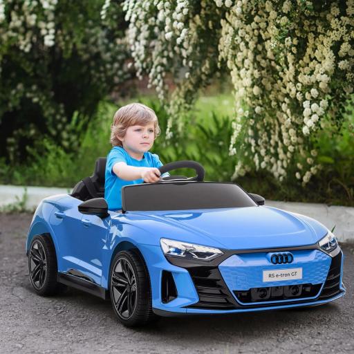 Coche Eléctrico para Niños de +3 Años AUDI RS e-tron GT Coche de Batería con Mando a Distancia 103x58x41 cm Azul