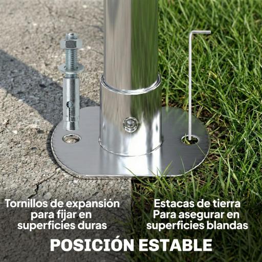 Garaje Exterior para Coche 3x6 m Impermeable de PE Resistente Marco de Acero Galvanizado Altura Ajustable Blanco [7]