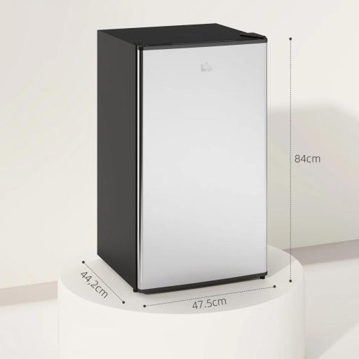 Mini Nevera Silenciosa 91 L Clase E con Temperatura Regulable 5 Niveles Puerta Reversible Estantes Ajustables Negro [1]
