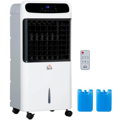 Climatizador 4 en 1 con Control Remoto 3 Modos 3 Velocidades Temporizador y Pantalla Táctil 38x35x81 cm Blanco [9]