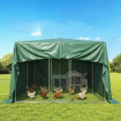 Lona Impermeable Exterior 4x6 m Toldo PE 90 g/m² Protección UV con Ojales Reforzados para Leña Muebles de Jardín Verde [4]