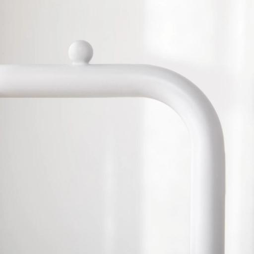 Perchero de Pie con Base de Mármol Barra y 2 Ganchos de Metal para Dormitorio Pasillo 35x25x170 cm Blanco [6]