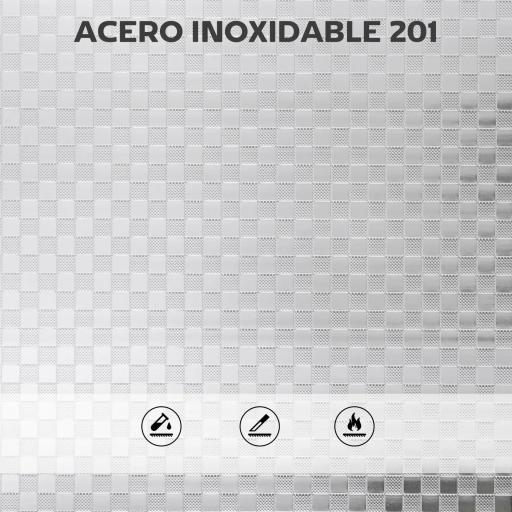 Carrito Auxiliar con Ruedas de Acero Inoxidable Carro de Servicio de 4 Niveles con Estante Ajustable 60x35x100 cm Plata [8]