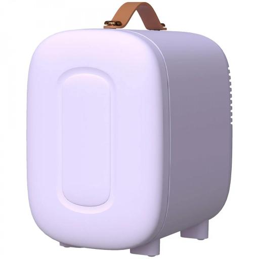 Nevera Pequeña Extrasilenciosa 4L 9V/240V para Enfriar y Calentar Mini Frigorífico 20,3x26,3x28 cm Violeta [3]