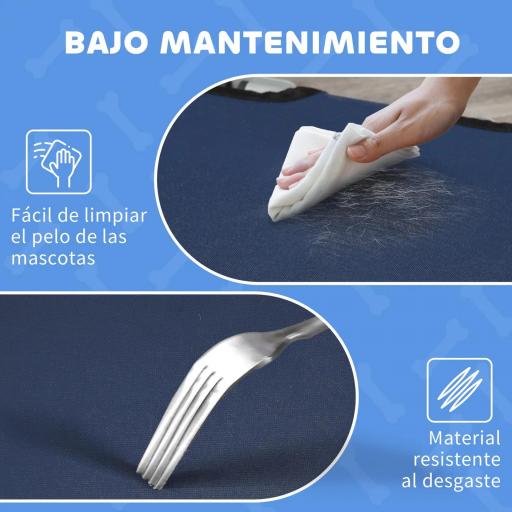Cama Elevada para Perros Refrescante y Transpirable Cama para Perros Grandes 92x76x18 cm para Interior Exterior Azul [5]