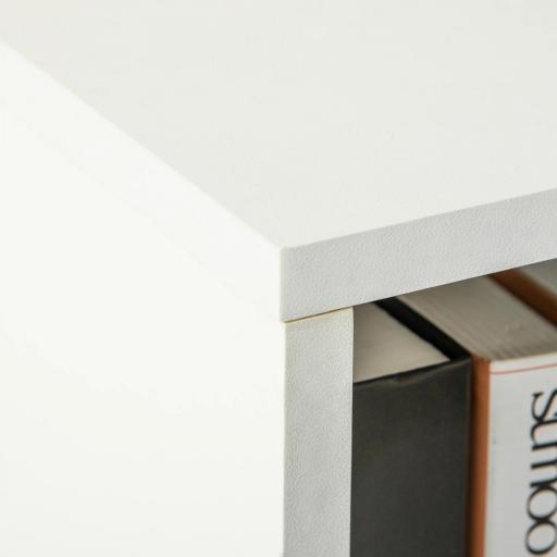 Estantería Librería con 3 Compartimentos de Almacenaje Libros CDs Plantas para Salón Estudio Dormitorio 62,2x24x102,4 cm Blanco [6]