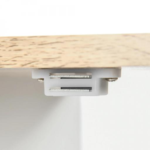 Mueble para Debajo del Lavabo Armario de Suelo para Baño de Madera Estilo Moderno 60x30x60 cm Blanco [7]