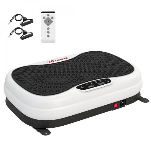 Plataforma Vibratoria con 50 Velocidades 3 Programas Pantalla LED Mando a Distancia Bandas Elásticas Ejercicio en Casa [7]