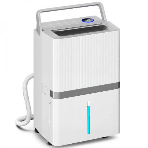 Deshumidificador 35L/Día para 40-90 ㎡ Luz Indicador de Humedad Depósito 5,5 Litros Drenaje Continuo Temporizador 24H [9]