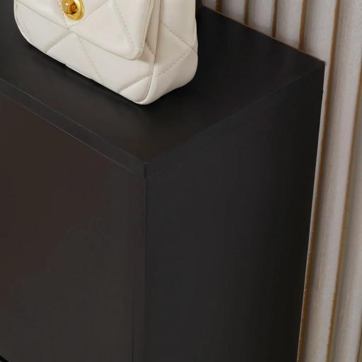 Zapatero de Entrada Recibidor con 2 Cajones y Estantes Ajustables Zapatero Estrecho para Pasillo 60x24x80 cm Negro [6]