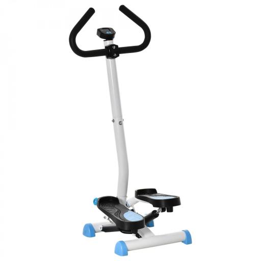 Máquina de Steps Mini Stepper para Fitness en Casa con Pantalla LCD y Pedales Antideslizantes 55x44x108cm Blanco y Azul [6]