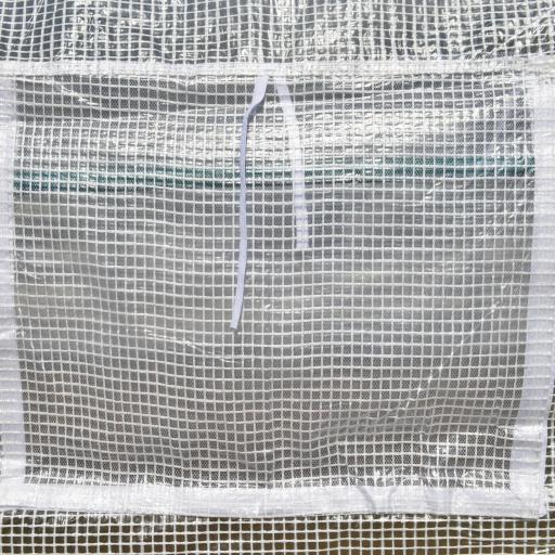 Invernadero Tipo Caseta de Jardín o Terraza 6x3x2 m para Cultivo de Plantas y Semillas Color Blanco [7]