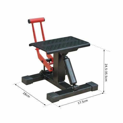 Caballete Elevador Universal Altura Ajustable 245-355 mm para Moto tipo Soporte de Motocross para Aparcar o Reparar Amortiguamiento Acero [5]