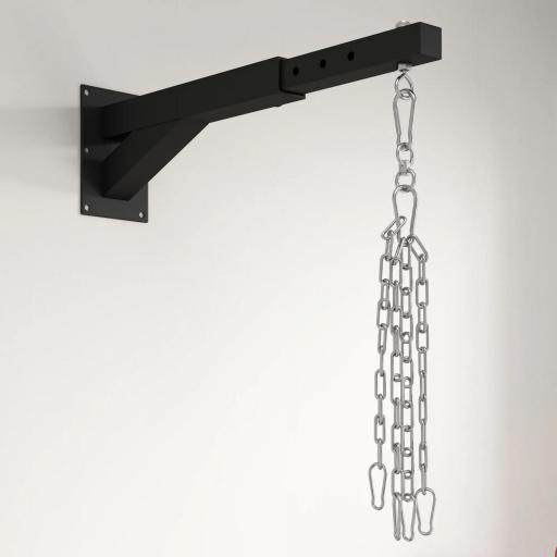 Soporte Saco Boxeo de Pared con Distancia Ajustable Gancho Giratorio Cadenas 45-65 cm Negro [5]