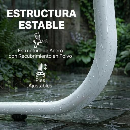 Conjunto Jardín Exterior de 4 Piezas con Sofá de 2 Plazas 2 Sillones Mesa de Vidrio Templado Tela Textilene Gris Claro [2]