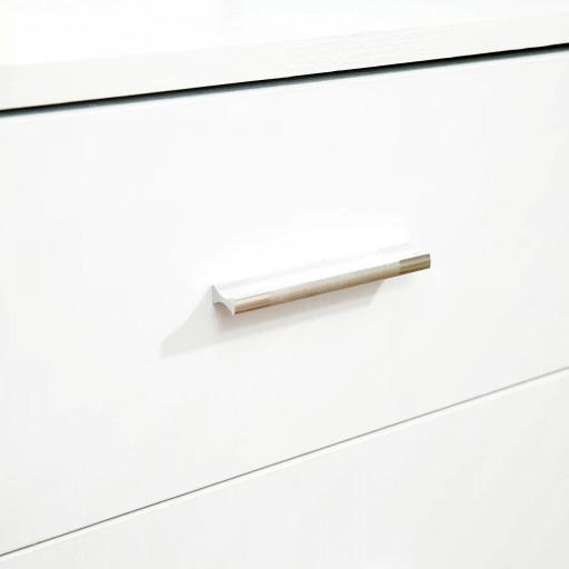 Armario de Oficina para Impresora Mueble Multifuncional con 3 Cajones Estantes y Ruedas 80x40x65 cm Blanco [7]