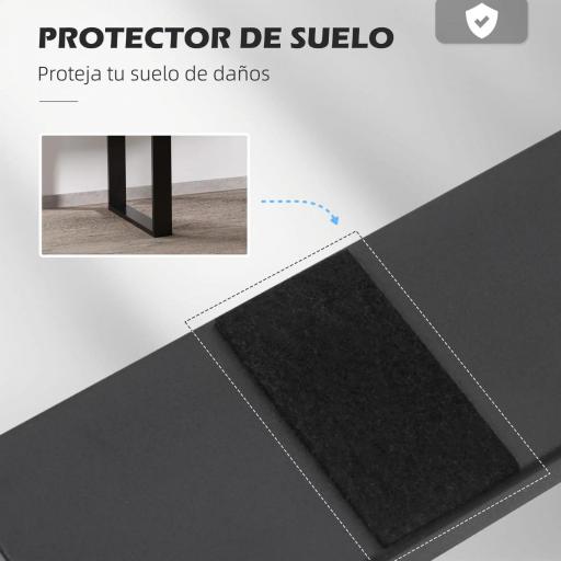 Conjunto de 2 Patas para Mesa Patas de Diseño Rectangular con Tornillos Incluidos para Mesa DIY 60x72 cm Negro [3]