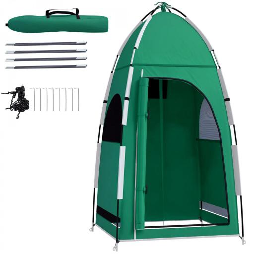 Tienda de Ducha Portátil Tienda de Privacidad Emergente 122x122x213 cm UPF30+ Cambiador para Camping WC Inodoro Verde [7]