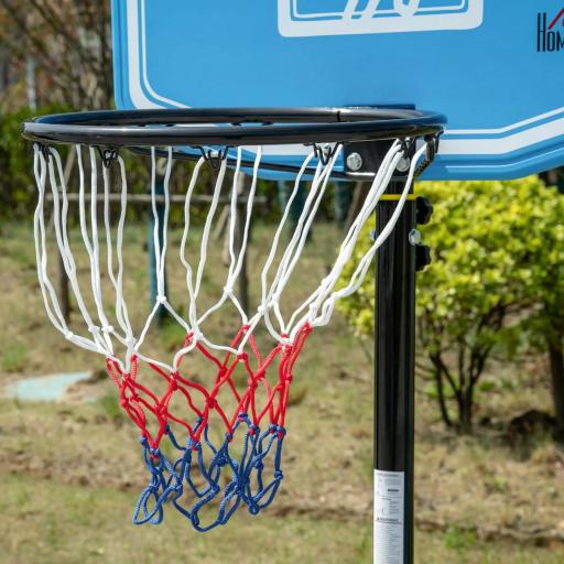 Canasta de Baloncesto para Exterior Altura Ajustable 160-210 cm con Ruedas y Base Rellenable 76x48x254 cm Negro [6]