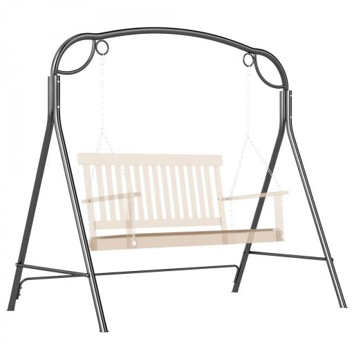 Soporte para Columpio de Metal Estructura Resistente con Patas en A para Exterior 172x126x170 cm Acabado en Bronce [9]