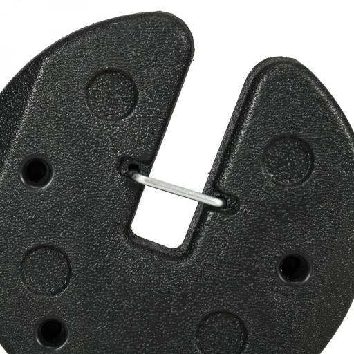 Pack de 4 Pesos para Carpas Plegables Rellenados con Cemento Bases para Toldo Pérgola Ø22x5,5 cm Negro [6]