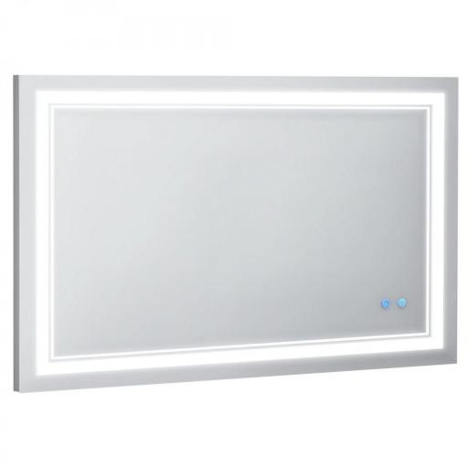 Espejo de Baño con Luz LED con Interruptor Táctil Color de Luz Ajustable y Función de Memoria 100x60 cm Plata [8]