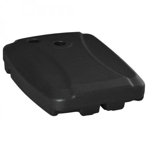 Base de Sombrilla con 2 Ruedas Rellenable de Agua 60 kg Arena 68 kg o Mixto 75 kg 80x60x17 cm Negro [10]