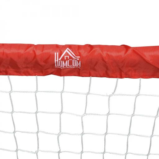 Mini Porterías de Fútbol Plegables Set de 2 Porterías de Exterior para Niños y Adultos 90x36x60 cm Rojo [7]