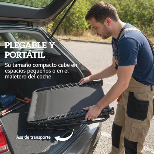 Set de 2 Tumbonas Plegables con Reposacabezas Bolsillo Lateral y Respaldo Reclinable en 5 Posiciones Negro [3]